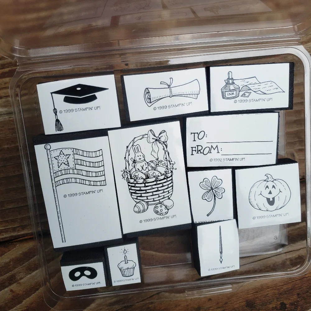 1999 & (1) 1992 Stampin' Up! Stamps - Special Occasion Collection (11 In Total)